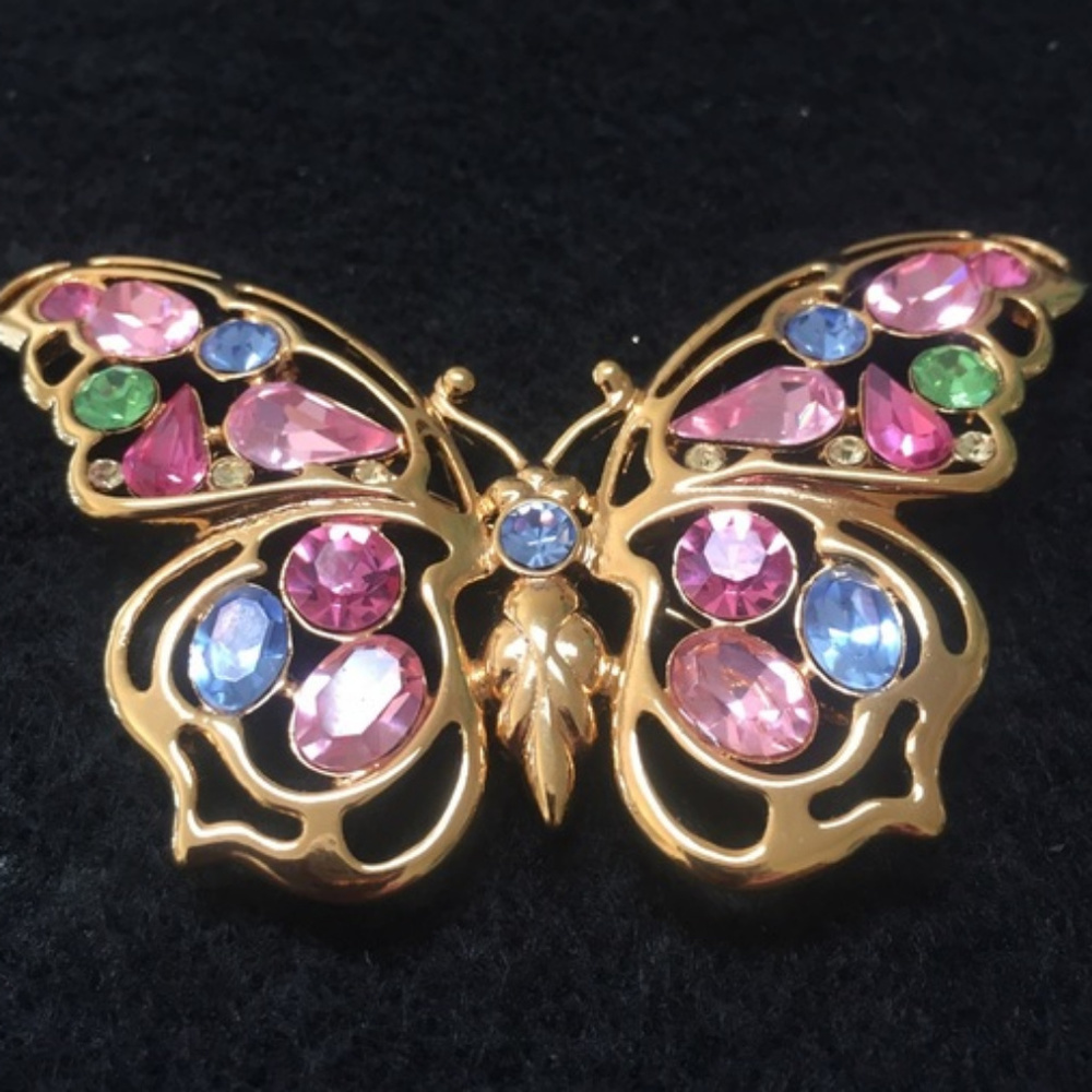 Vintage Nolan Miller Butterfly Pin Brooch Signed